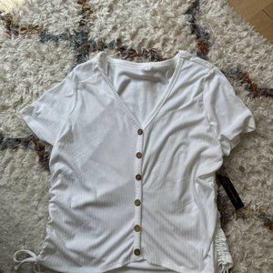 white button top